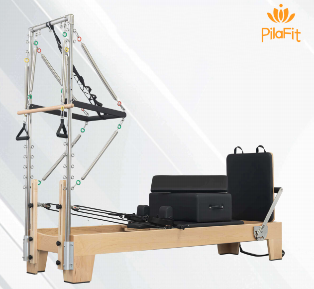 Wholesale Maple Wood Rubber Wood Beech Wood Yoga Pilates Reformer With Tower on Sale 